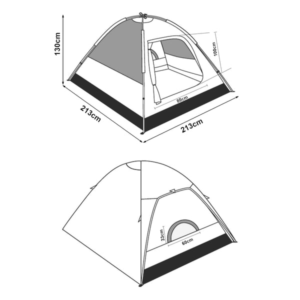 pro.tec Tent Bergeijk 213x213x130 cm - 3 varianten