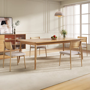 Eetkamerstoel Jördfjok set 79x49x57 cm beige [en.casa]