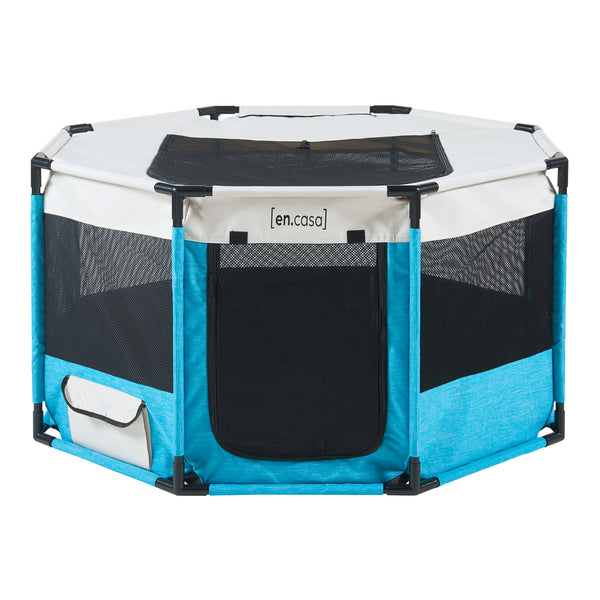 [en.casa] Hondenbox Nærøysund blauw en beige - 2 varianten