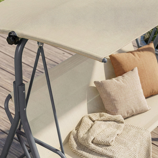 Hollywoodschommel Satten 3 persoons 173x119x153 cm [en.casa]