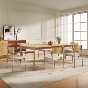 Eetkamerstoel Jördfjok set 79x49x57 cm beige [en.casa]