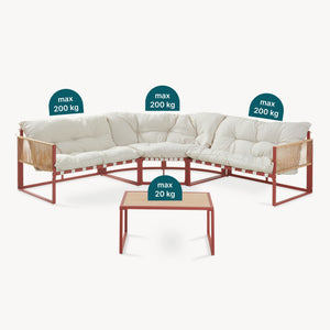 Loungeset Karg tuinset met kussens casa.pro