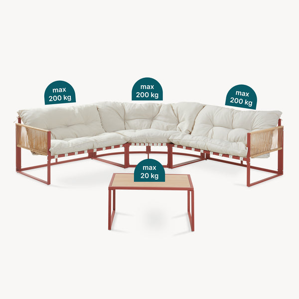 Loungeset Karg tuinset met kussens casa.pro