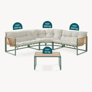 Loungeset Karg tuinset met kussens casa.pro