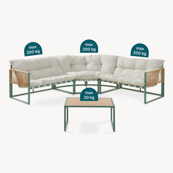 Loungeset Karg tuinset met kussens casa.pro