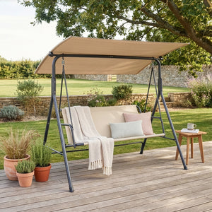 Hollywoodschommel Satten 3 persoons 173x119x153 cm [en.casa]