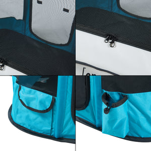 [en.casa] Hondenbox Mörbylånga blauw en beige - 3 varianten