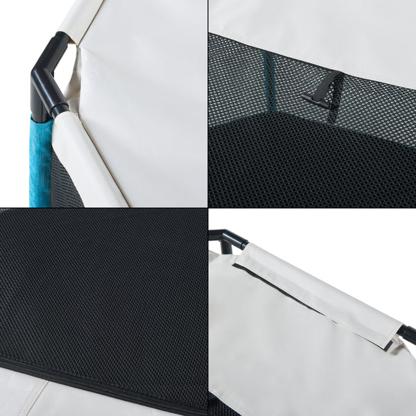 [en.casa] Hondenbox Nærøysund blauw en beige - 2 varianten