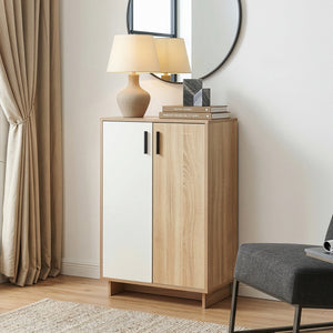Opbergkast Kenta 60x35x90 cm sonoma eiken en wit [en.casa]