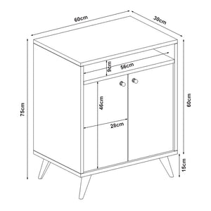 [en.casa] Houten kast Malung 75x60x30 cm - 6 varianten