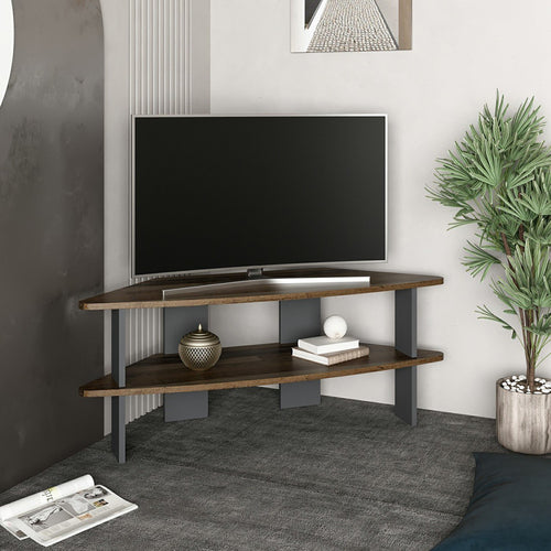 [en.casa] TV meubel Fredensborg Altholz 116x40x45 cm antraciet