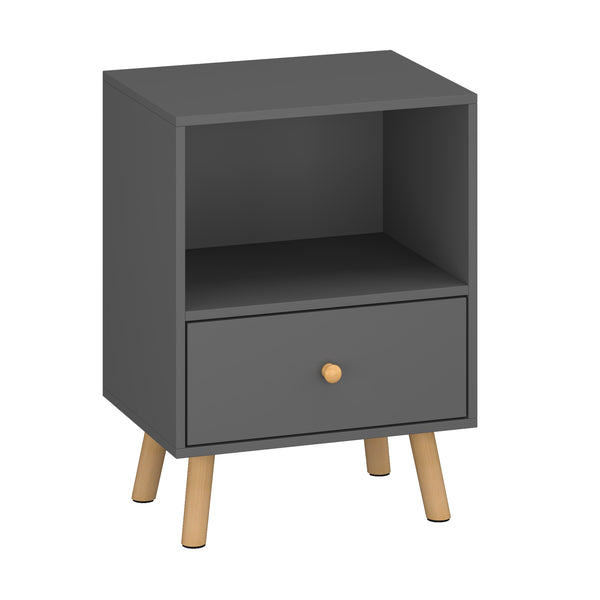Nachtkastje Sundsvall met lade en open vak 54x40x30 cm - 4 varianten