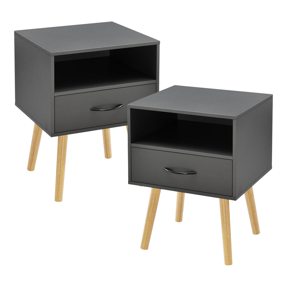 Nachtkastje Gävle 57x42x40 cm set van 2 [en.casa]