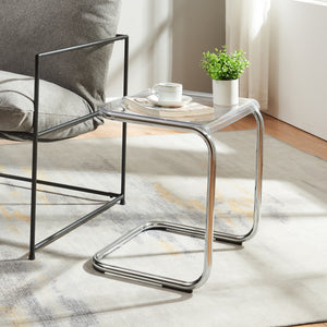 Bijzettafel Brosa 44x37x48 cm Transparant [en.casa] - premiumXL