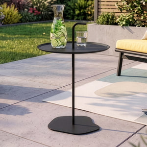 Bijzettafel Calimera staal Ø38 cm met handgreep casa.pro