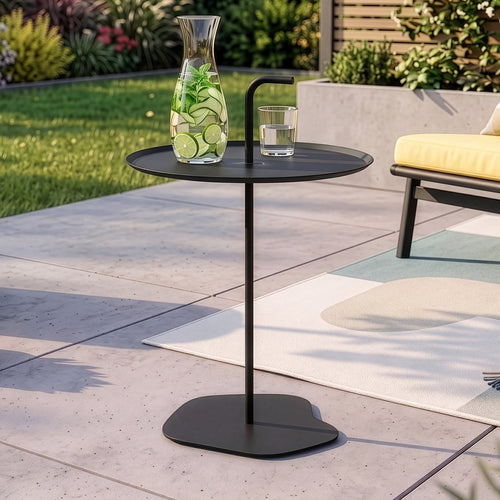 Bijzettafel Calimera staal Ø38 cm met handgreep casa.pro