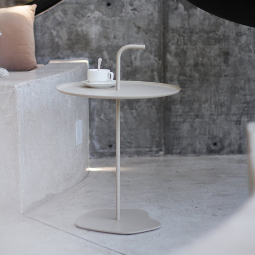 Bijzettafel Calimera staal Ø38 cm met handgreep casa.pro