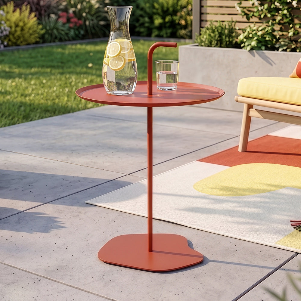 Bijzettafel Calimera staal Ø38 cm met handgreep casa.pro