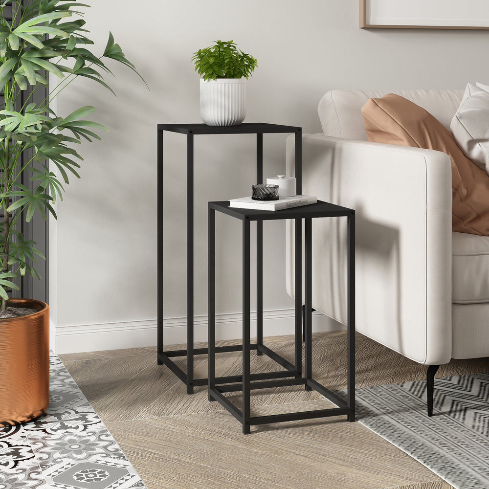 Bijzettafel Åseral 2-delig - Set zuilvorm in verschillende kleuren [en.casa] - premiumXL