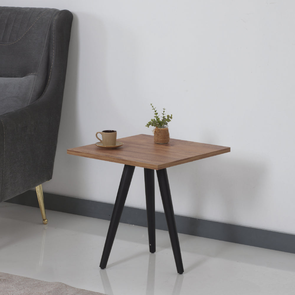Salontafel Ballerup 50 x 45 x 45 cm Zwart / Walnoot - Look [en.casa] - premiumXL