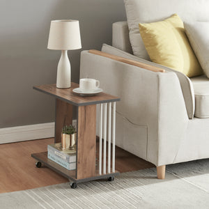 [en.casa] Bijzettafel Haarby 42x50x24 cm Eiken