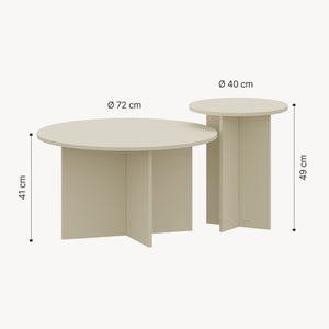 Salontafel Verummetka set van 2 [en.casa]