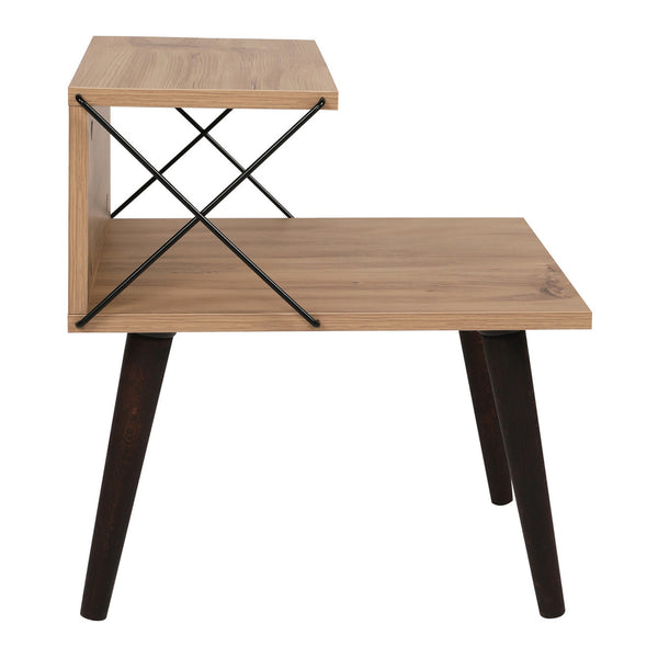 [en.casa] Bijzettafel Bergen 50x40x55 cm met 1 plank - 3 varianten