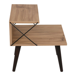 [en.casa] Bijzettafel Bergen 50x40x55 cm met 1 plank - 3 varianten