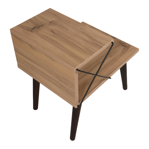 [en.casa] Bijzettafel Bergen 50x40x55 cm met 1 plank - 3 varianten
