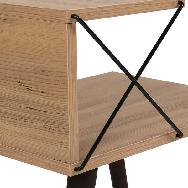 [en.casa] Bijzettafel Bergen 50x40x55 cm met 1 plank - 3 varianten