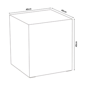 Bijzettafel Ellelu rechthoekig 45x40x40 cm marmerlook [en.casa]