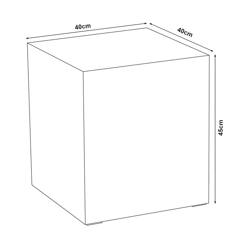 Maatschets Bijzettafel Ellelu rechthoekig 45x40x40 cm marmerlook [en.casa]