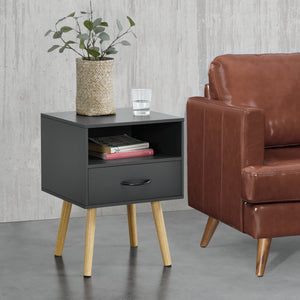 Nachtkastje Gavle met lade en open vak 57x42x40 cm - 5 varianten
