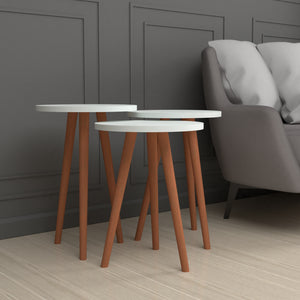 [en.casa] Bijzettafel set van 3 Herrljunga - 2 varianten