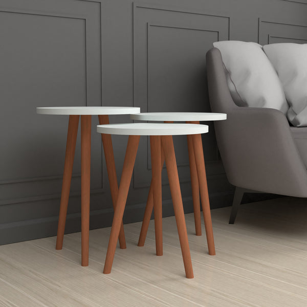 [en.casa] Bijzettafel set van 3 Herrljunga - 2 varianten