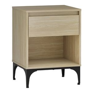 Bijzettafel Kistiandi met lade en open vak 62x46x40 cm [en.casa]