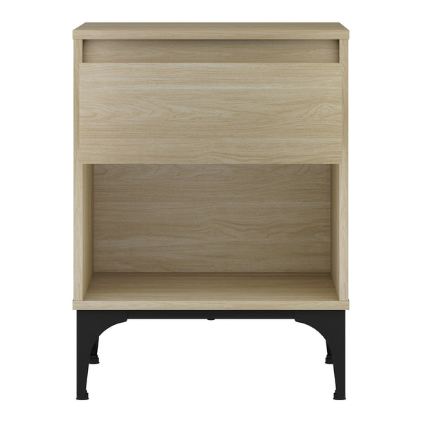 Bijzettafel Kistiandi met lade en open vak 62x46x40 cm [en.casa]