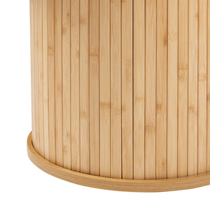 Bijzettafel Ledepid ronde tafelblad naturel [en.casa]