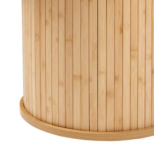 Bijzettafel Ledepid ronde tafelblad naturel [en.casa]