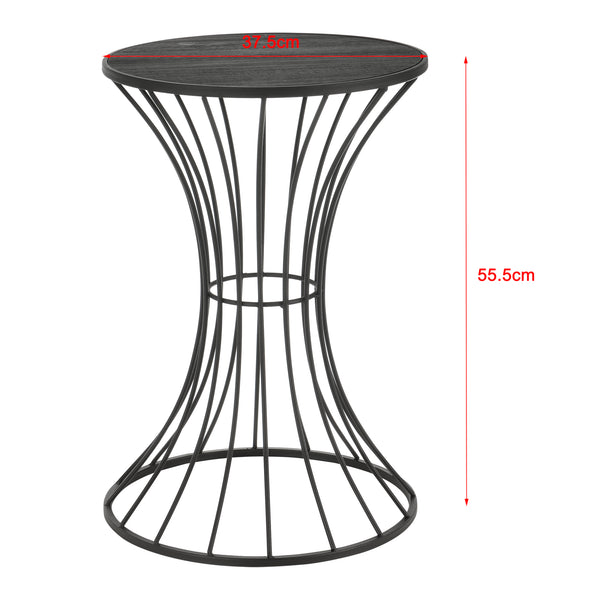 Salontafel Zandloper rond 55,5xØ37,5 cm metaal en MDF - verschillende kleuren