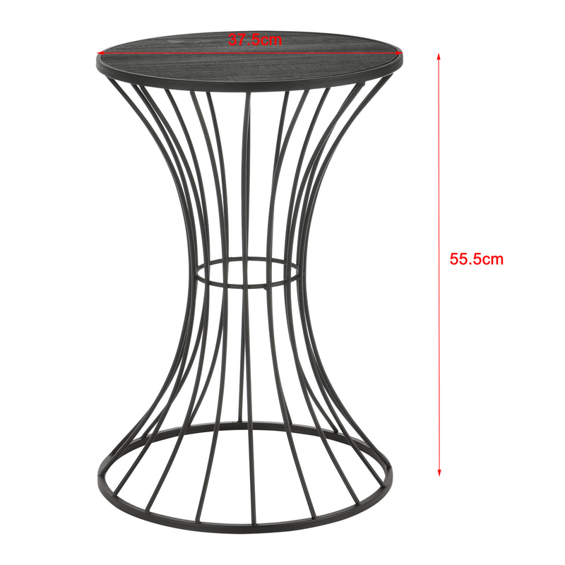 Maatschets Salontafel Zandloper rond 55,5xØ37,5 cm metaal en MDF - verschillende kleuren