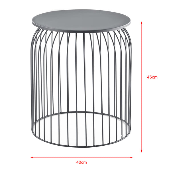 Bijzettafel rond metaal 40x46/35x40/30x36 cm set van 3 - verschillende kleuren
