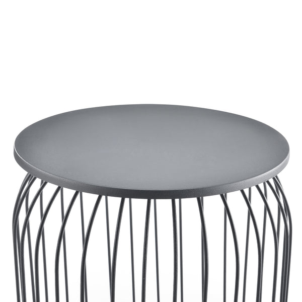Bijzettafel rond metaal 40x46/35x40/30x36 cm set van 3 - verschillende kleuren