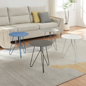 Bijzettafel Nopimi rond metaal 45x43 cm [en.casa]