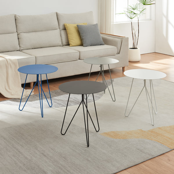 Bijzettafel Nopimi rond metaal 45x43 cm [en.casa]