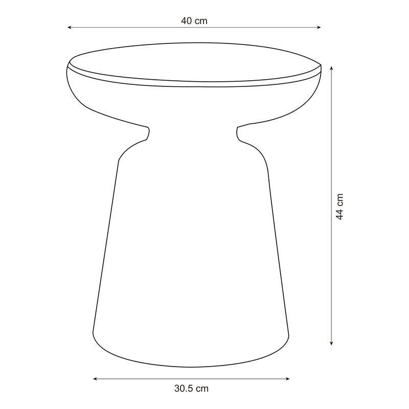 Maatschets Bijzettafel Posio ronde salontafel 40 cm [en.casa]