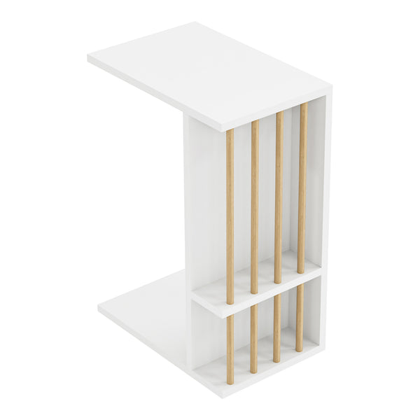 [en.casa] Bijzettafel Siikainen laptoptafel op wielen 44x29x65 cm - 3 varianten