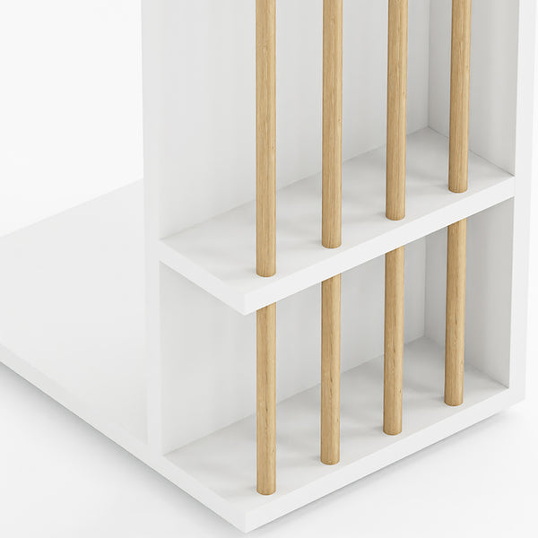 [en.casa] Bijzettafel Siikainen laptoptafel op wielen 44x29x65 cm - 3 varianten