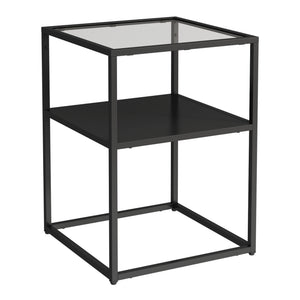 [en.casa] Bijzettafel Solund 40x40x55 staal en glas - 2 varianten