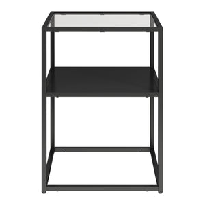 [en.casa] Bijzettafel Solund 40x40x55 staal en glas - 2 varianten
